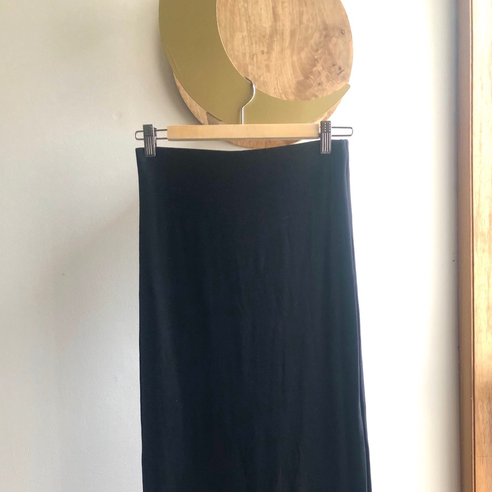 ZARA Stretch Jersey Maxi Tube Skirt | Black Size M